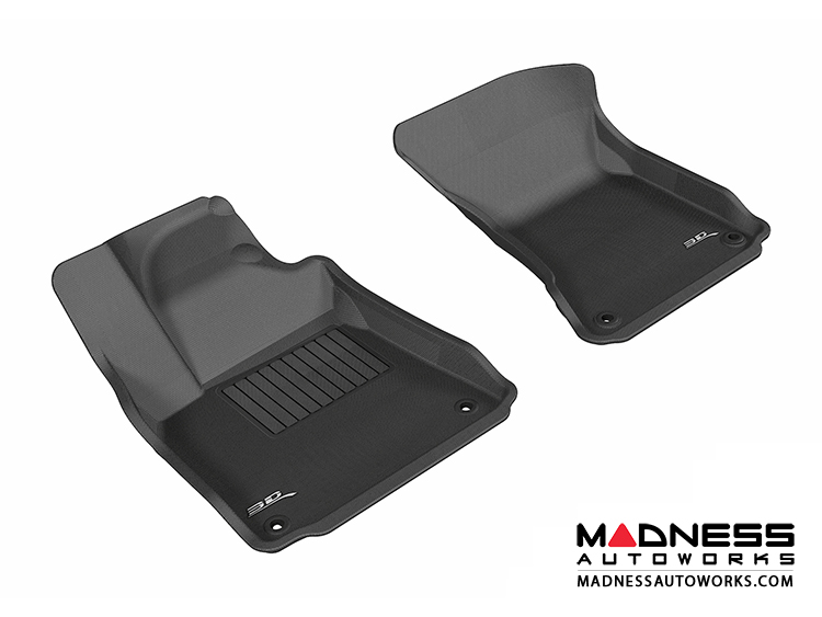 Audi A8/ A8L Floor Mats (Set of 2) - Front - Black by 3D MAXpider (2011-2015)